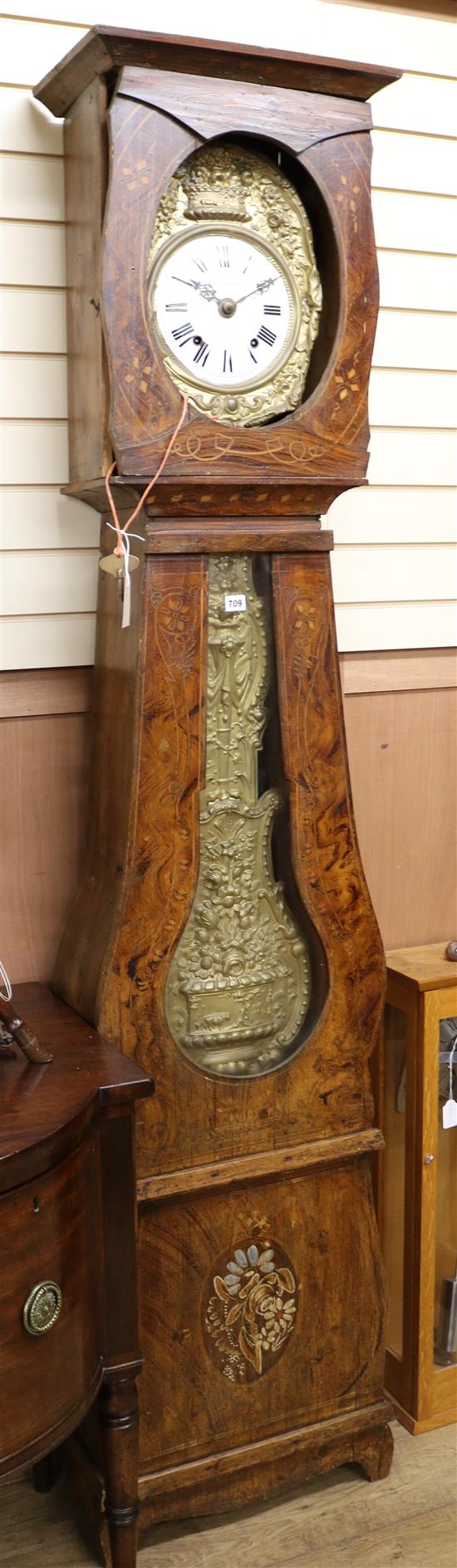 A French longcase clock H.238cm